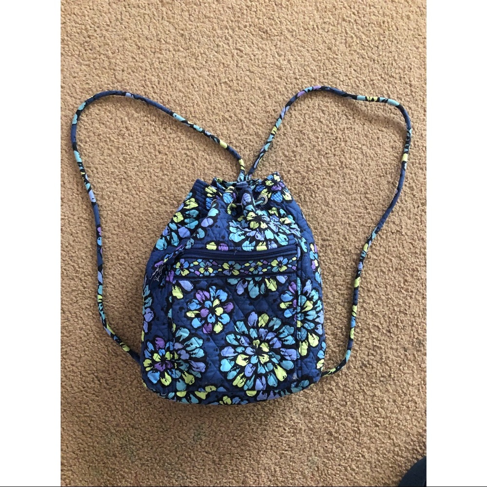 Vera Bradley Floral Drawstring Bag💙 + FREE GIFT😍